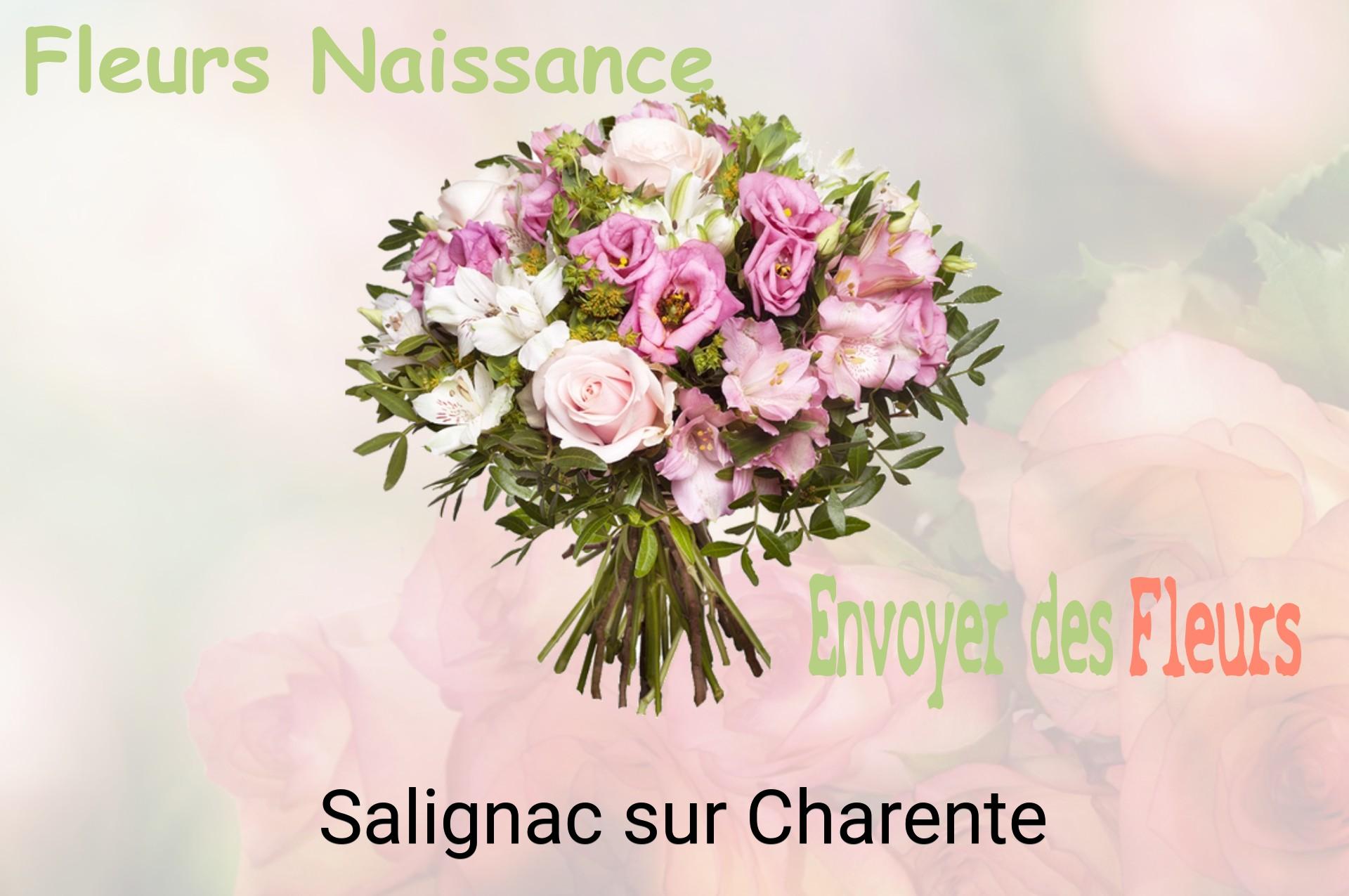 Bouquet de fleurs de naissance livré à Salignac-sur-Charente
